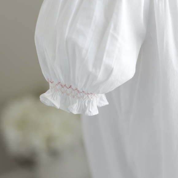Strasburg Dress White Cotton Bishop Smocked Size 4 Special Occasion Spring - Picture 5 of 6